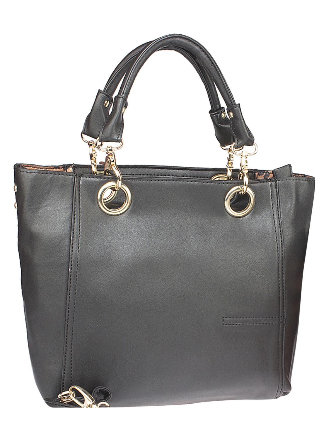 black faux leather handbag - 10419925 - Zoom Image - 7