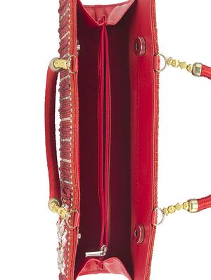 scarlet fabric handbag - 10419939 - Standard Image - 3