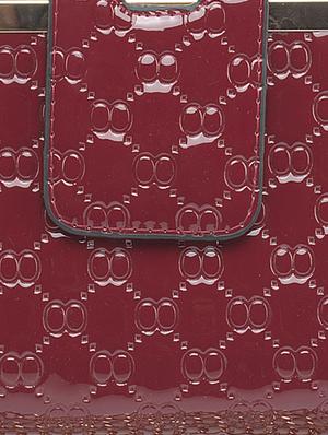 maroon faux leather clutch - 10419943 - Standard Image - 4