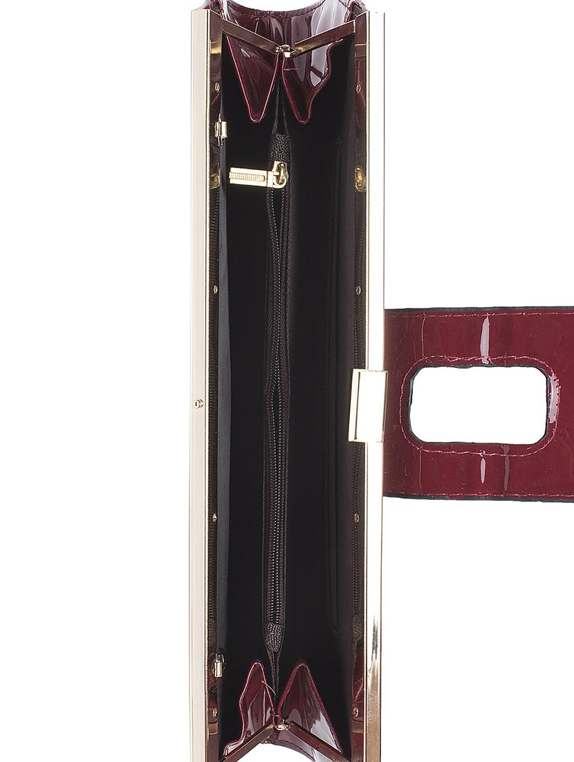 maroon faux leather clutch - 10419943 - Zoom Image - 3
