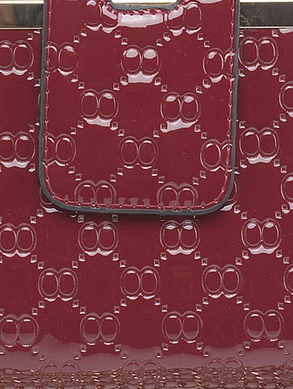 maroon faux leather clutch - 10419943 - Zoom Image - 4