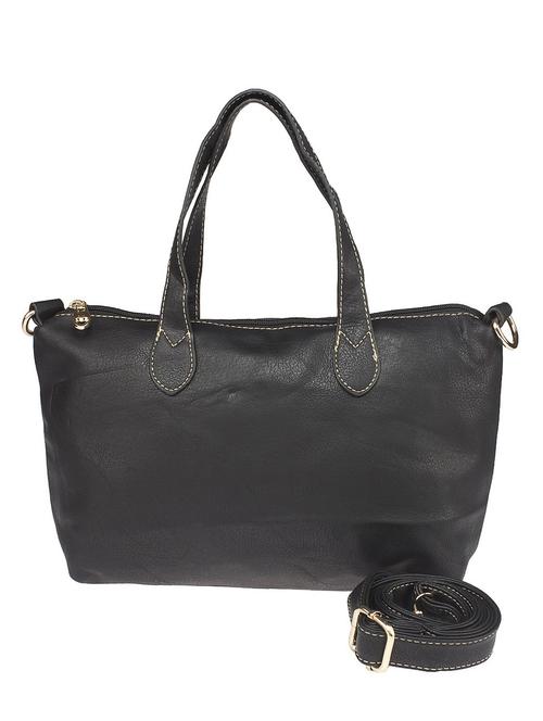 black faux leather handbag - 10419949 - Very Small Image - 1
