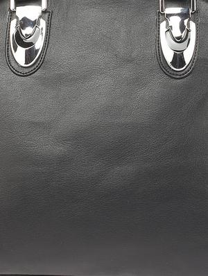 black faux leather handbag - 10419950 - Standard Image - 4