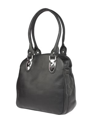 black faux leather handbag - 10419950 - Standard Image - 5