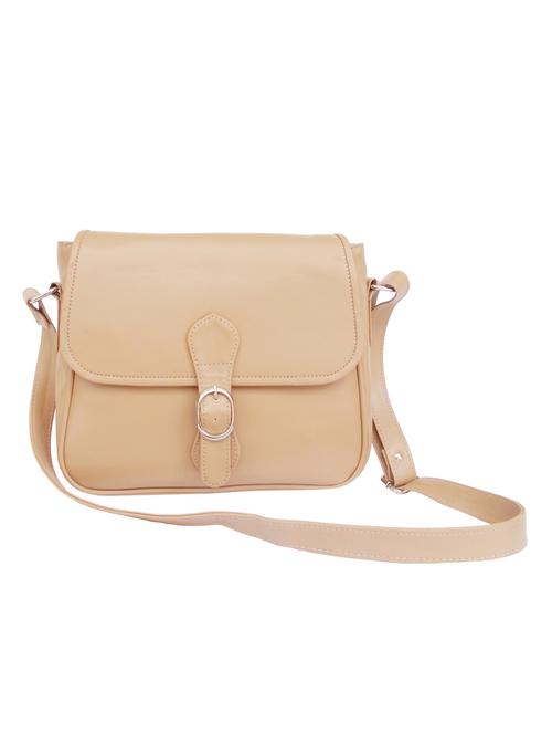 beige faux leather sling bag - 10419967 - Very Small Image - 1