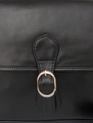 black faux leather sling bag - 10419968 - Standard Image - 4