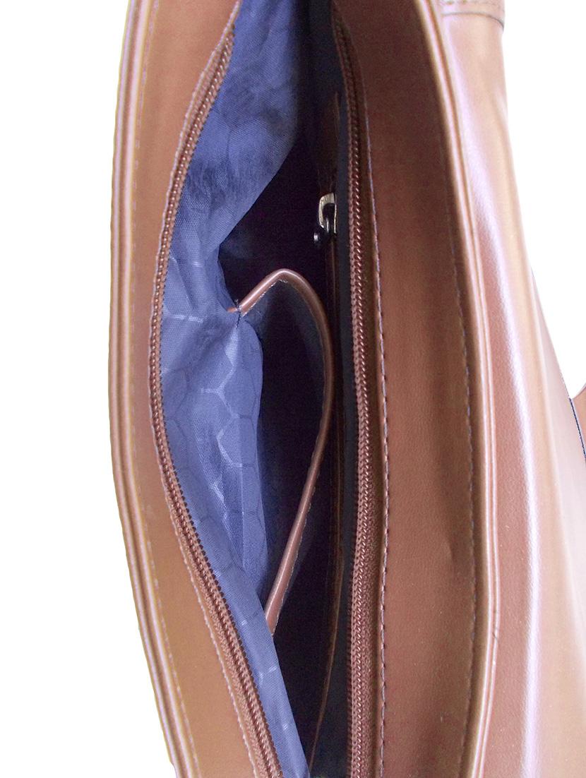 burnt sienna faux leather sling bag - 10419969 - Zoom Image - 3