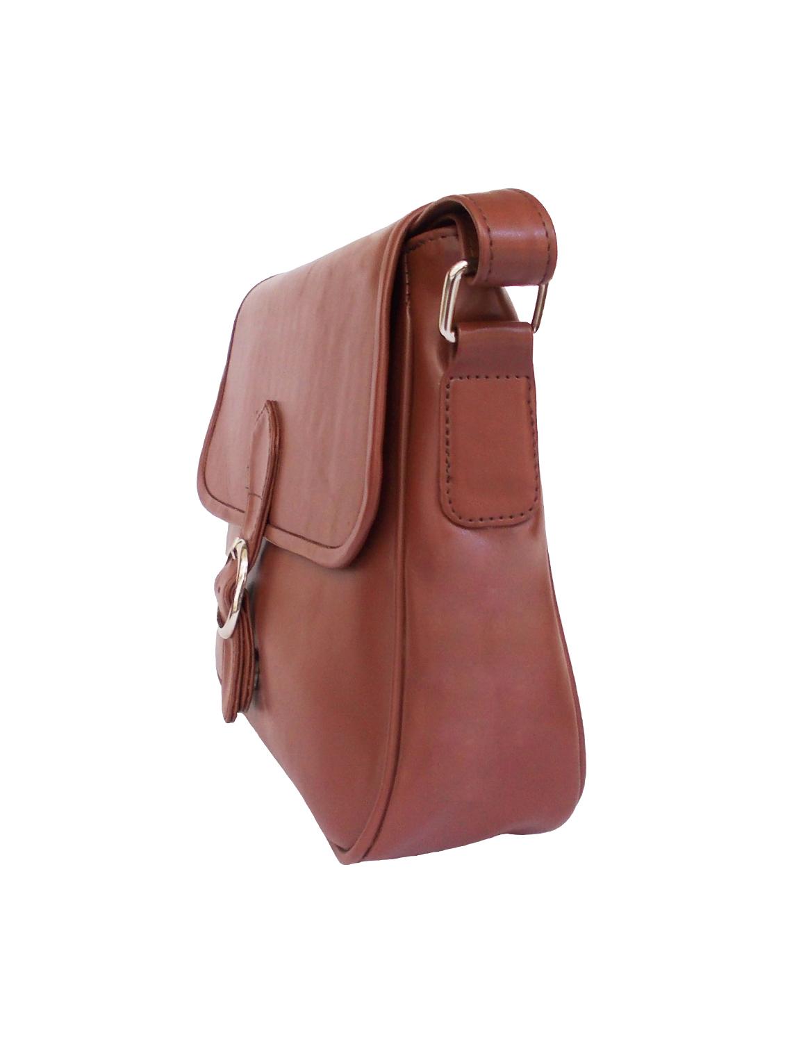 burnt sienna faux leather sling bag - 10419969 - Zoom Image - 5