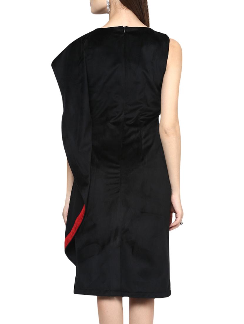 black poly cotton dress - 10420176 - Zoom Image - 3