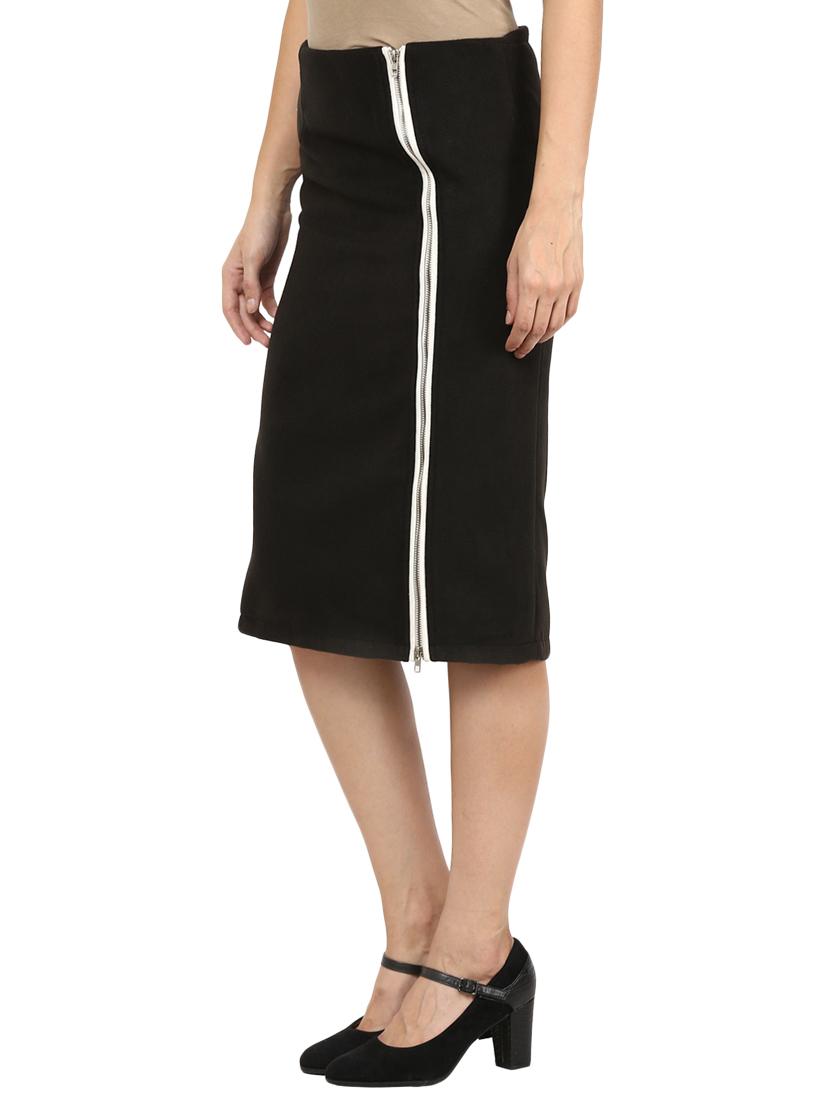 black poly cotton skirts - 10420222 - Zoom Image - 2