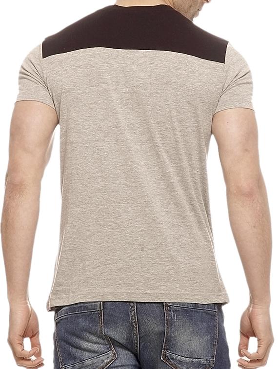 beige - brown colored, cotton tee- shirt - 10420724 - Zoom Image - 3