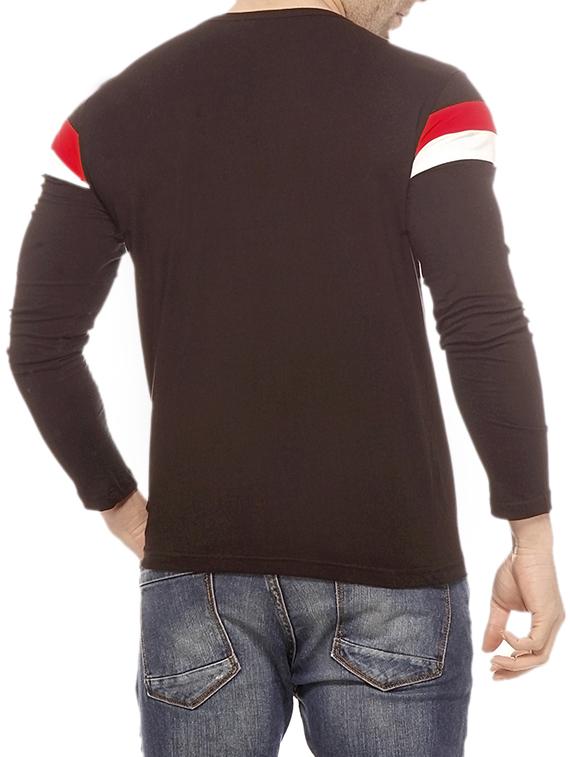 brown striped cotton t-shirt - 10420754 - Zoom Image - 3