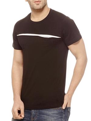brown colored, cotton tee- shirt - 10420775 - Standard Image - 2