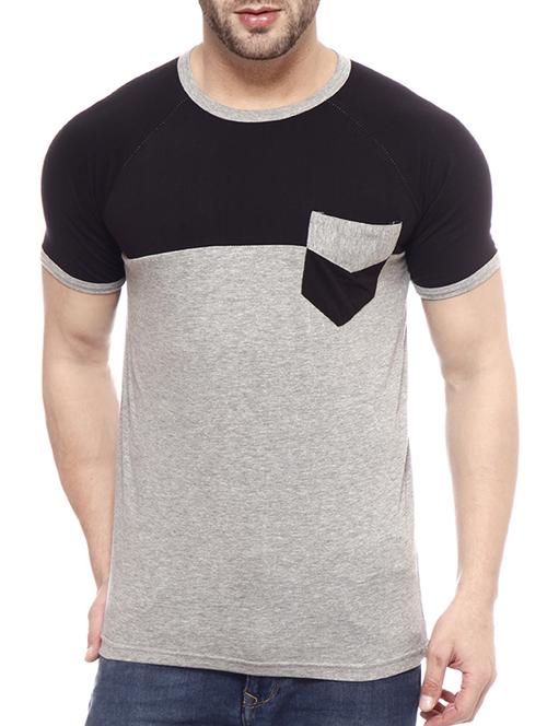 grey cotton pocket t-shirt - 10420814 - Standard Image - 1