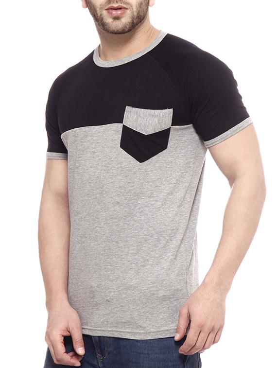 grey cotton pocket t-shirt - 10420814 - Zoom Image - 2