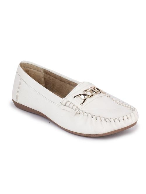 white leatherette loafers - 10428342 - Very Small Image - 1