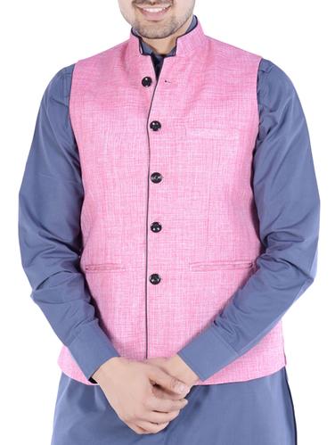 Self Textured waist coat - 10431788 - Very Small Image - 1