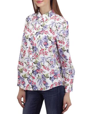 white floral cotton shirt - 10435260 - Standard Image - 2