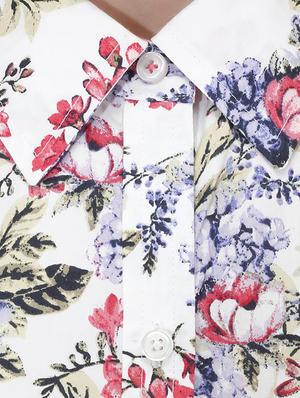 white floral cotton shirt - 10435260 - Standard Image - 4