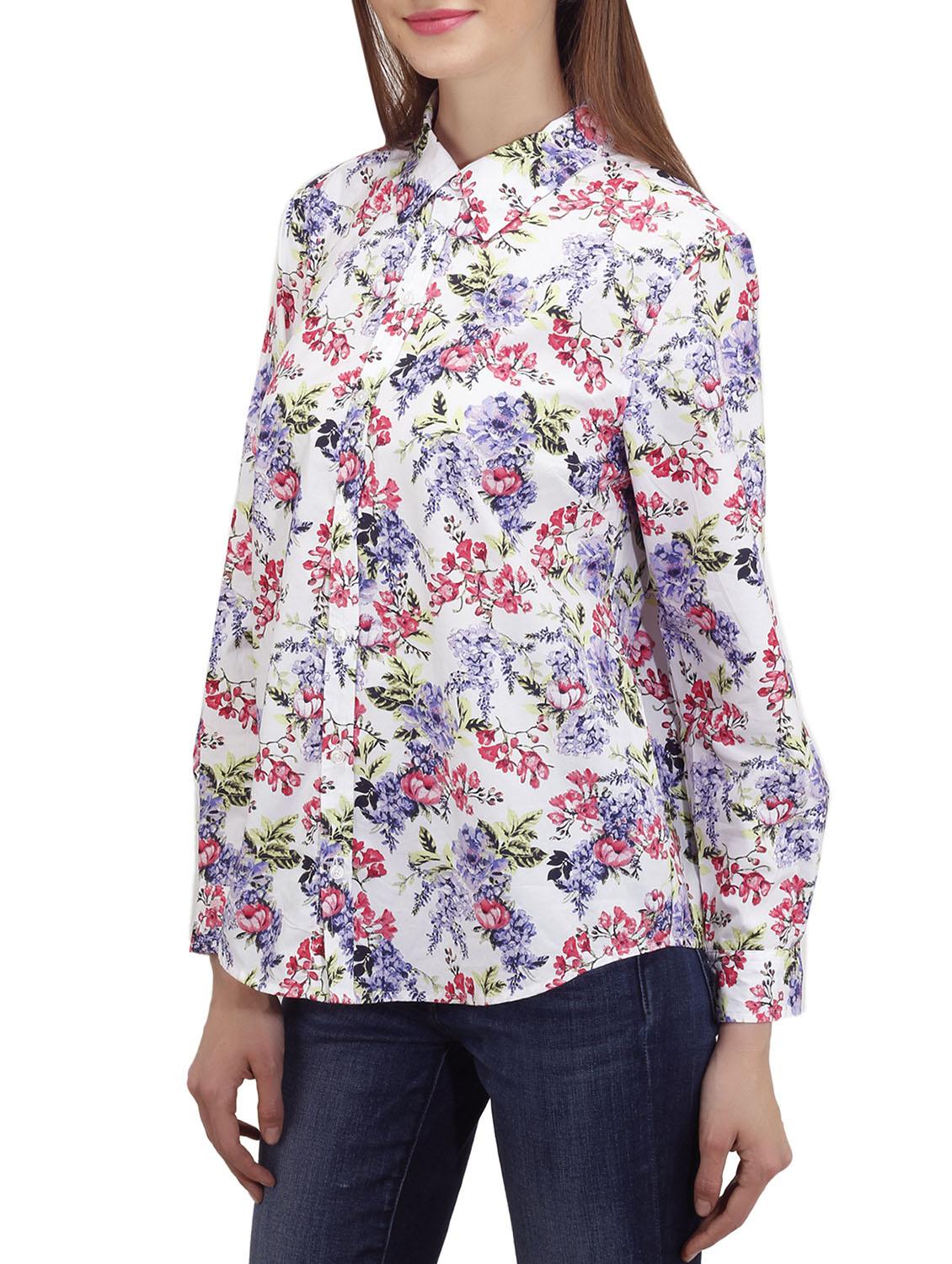 white floral cotton shirt - 10435260 - Zoom Image - 2