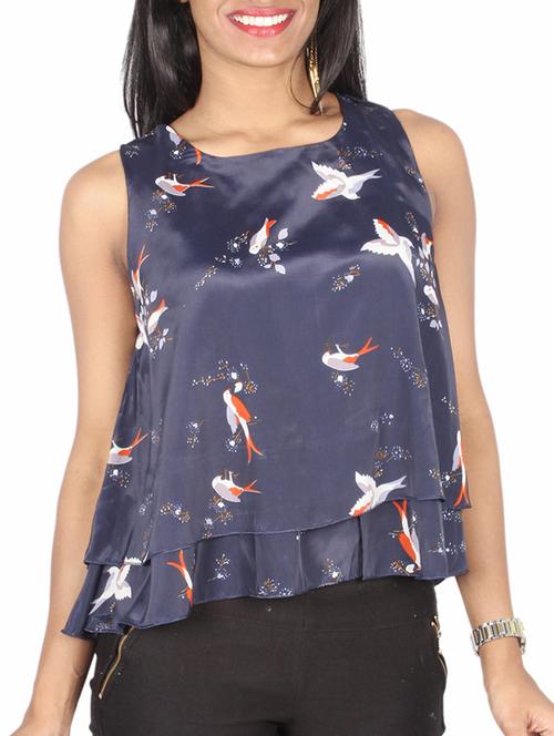 blue synthetic top - 10436183 - Standard Image - 1