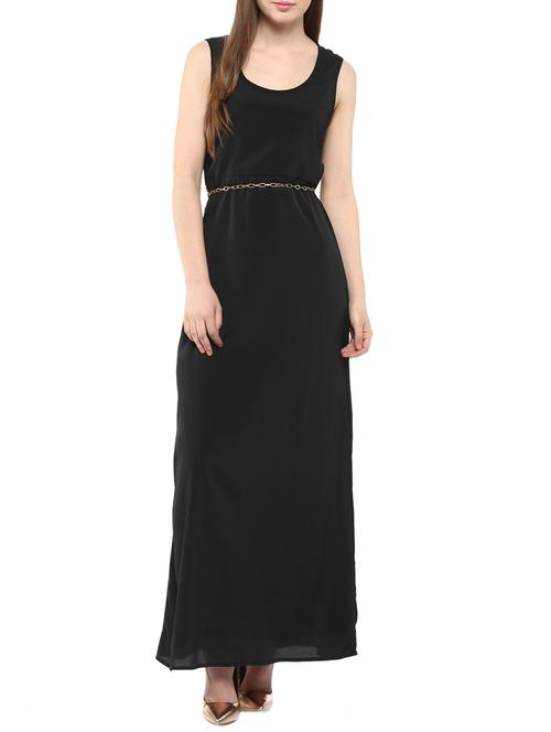 harpa black crepe maxi dress - 10438399 - Standard Image - 1
