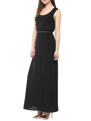 harpa black crepe maxi dress - 10438399 - Standard Image - 2