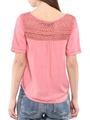 lace panel solid top - 10438421 - Standard Image - 3