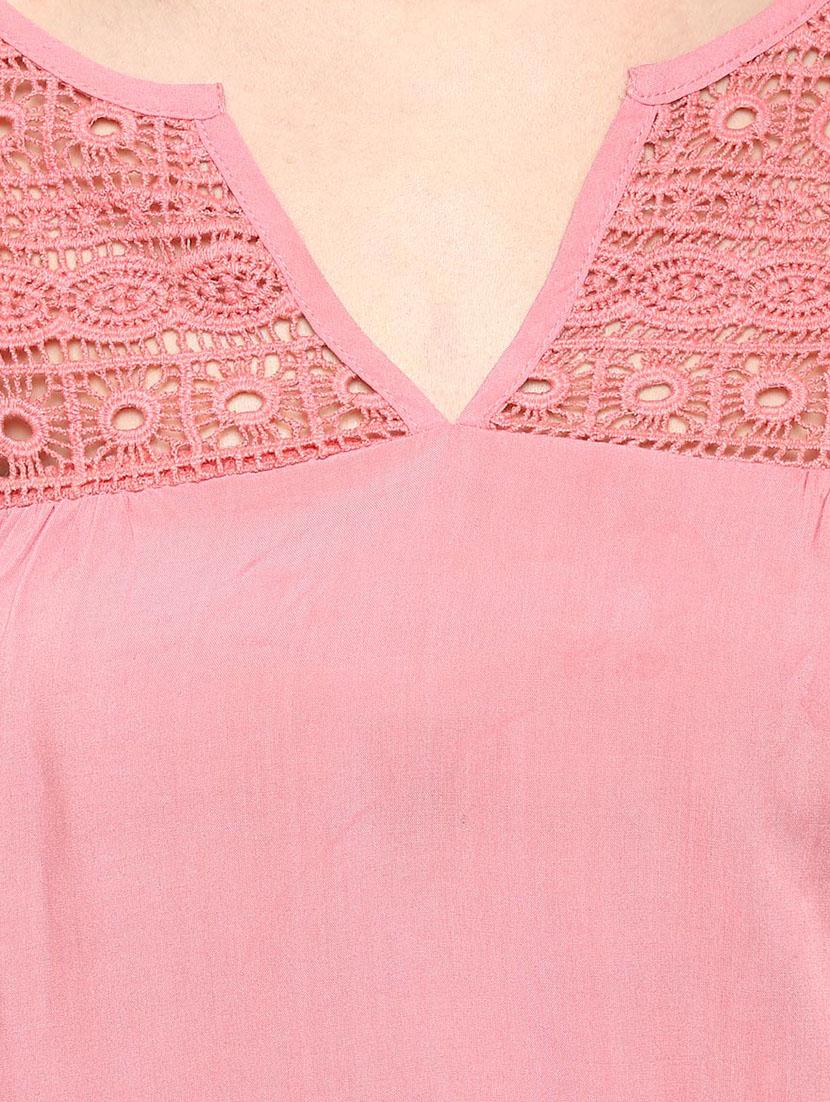 lace panel solid top - 10438421 - Zoom Image - 4