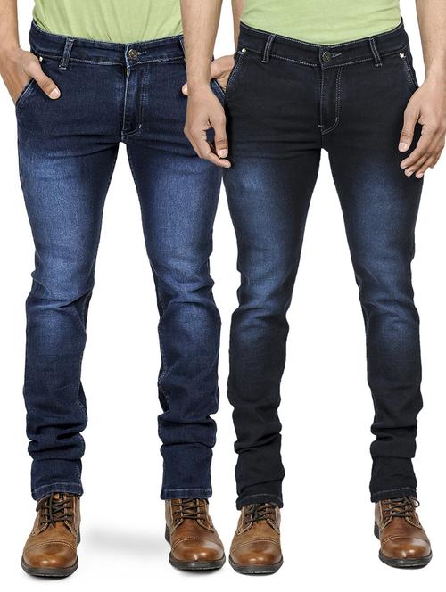 blue denim washed jeans - 10442889 - Standard Image - 1