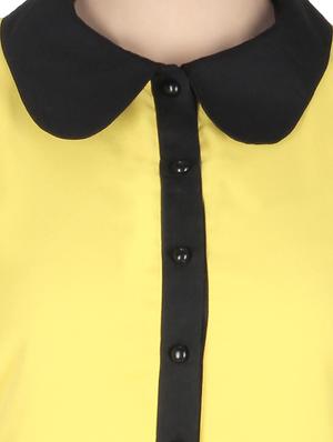 yellow polyester dress - 10443708 - Standard Image - 4
