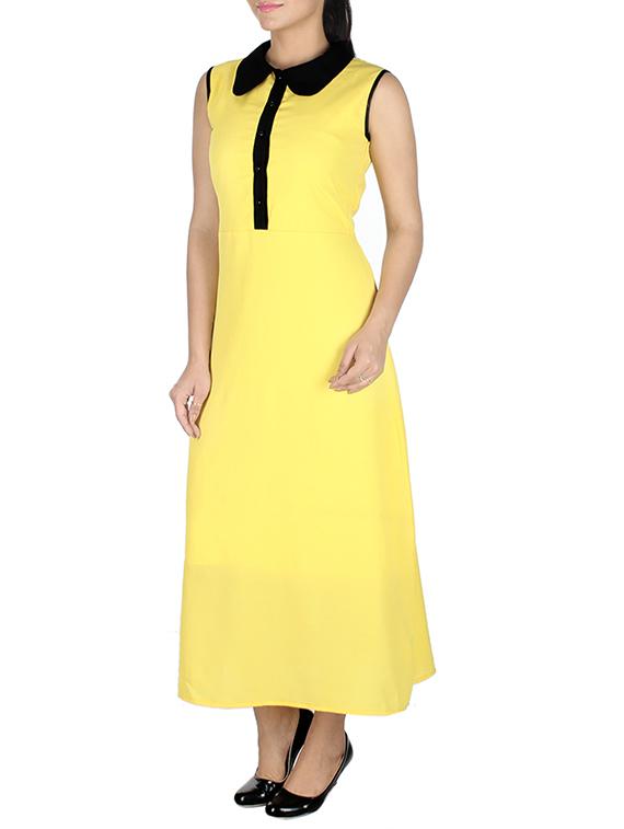 yellow polyester dress - 10443708 - Zoom Image - 2