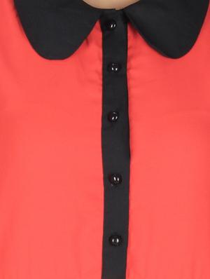 red polyester dress - 10443709 - Standard Image - 4
