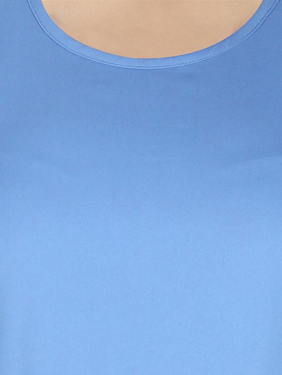 skyblue, yellow polyester dress - 10443712 - Zoom Image - 4