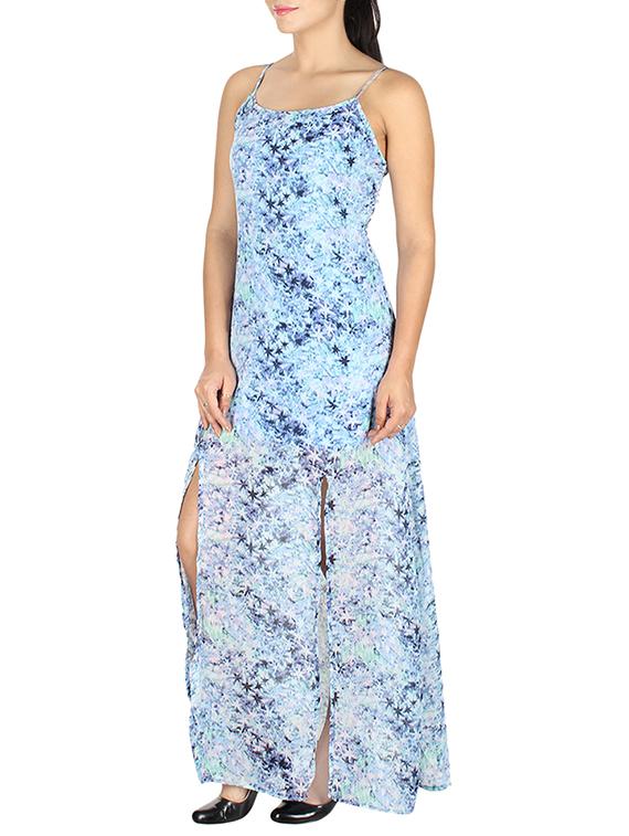 skyblue georgette dress - 10443718 - Zoom Image - 2