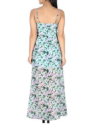 green georgette dress - 10443719 - Standard Image - 3