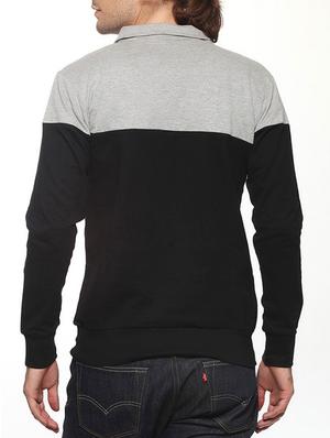 black cotton sweatshirt - 10444935 - Standard Image - 3