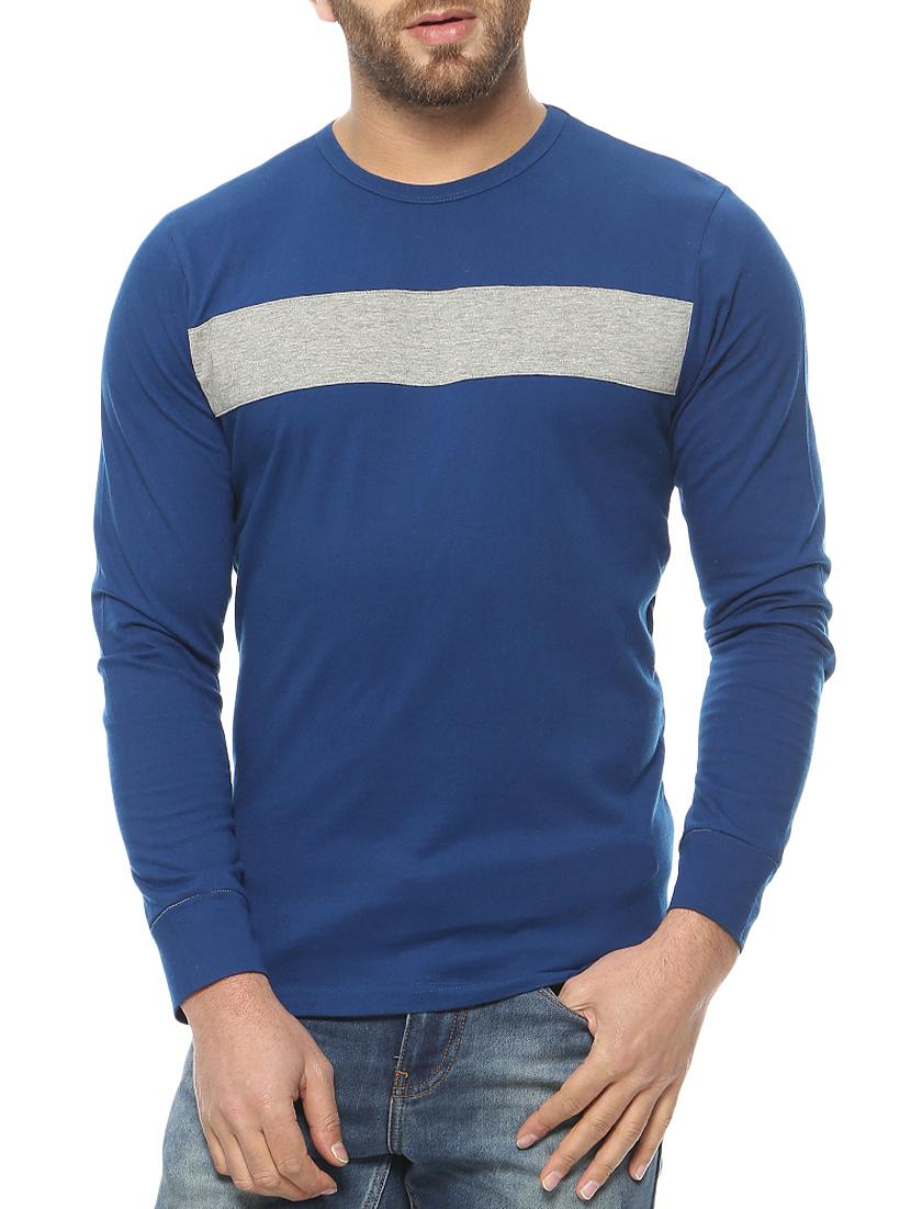 dark blue striped cotton t-shirt - 10444986 - Zoom Image - 1
