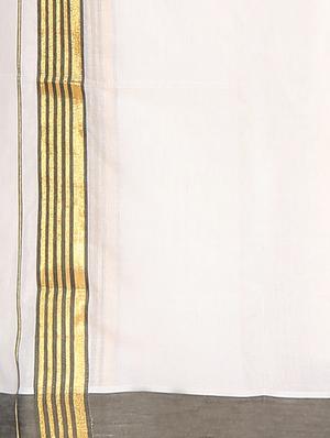 cream cotton lungi - 10448421 - Standard Image - 2