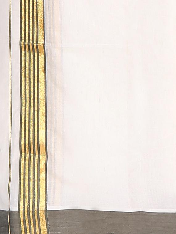 cream cotton lungi - 10448421 - Zoom Image - 2