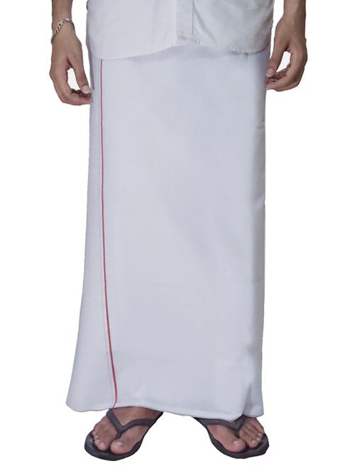 white cotton dhoti - 10448438 - Standard Image - 1
