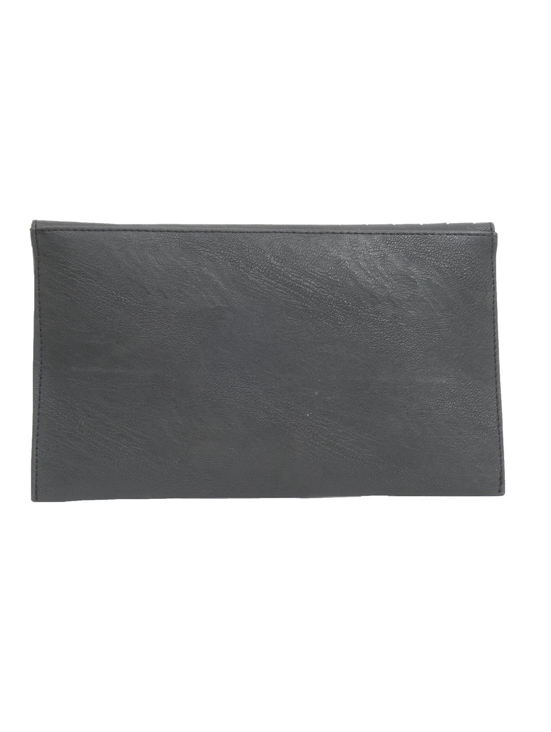 black leatherette clutch - 10454259 - Zoom Image - 2