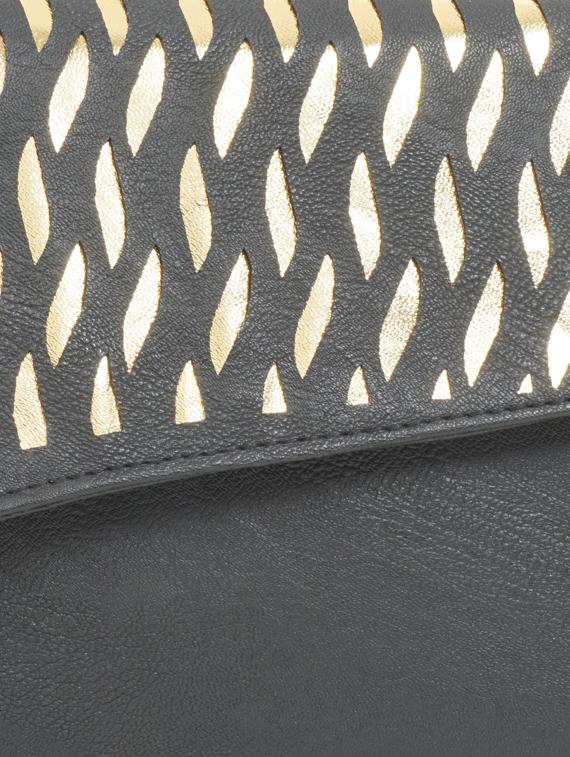 black leatherette clutch - 10454259 - Zoom Image - 4