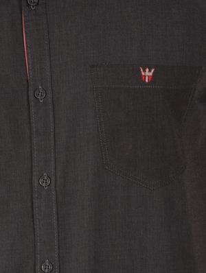 black cotton casual shirt - 10455327 - Standard Image - 4