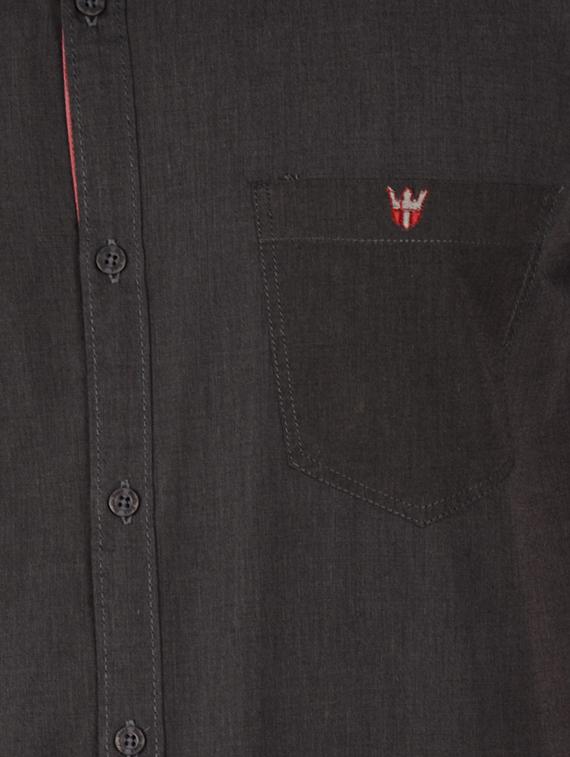 black cotton casual shirt - 10455327 - Zoom Image - 4