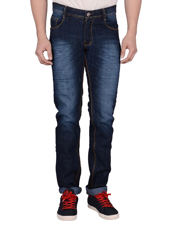 blue denim heavy washed jeans - 10456022 - Zoom Image - 1