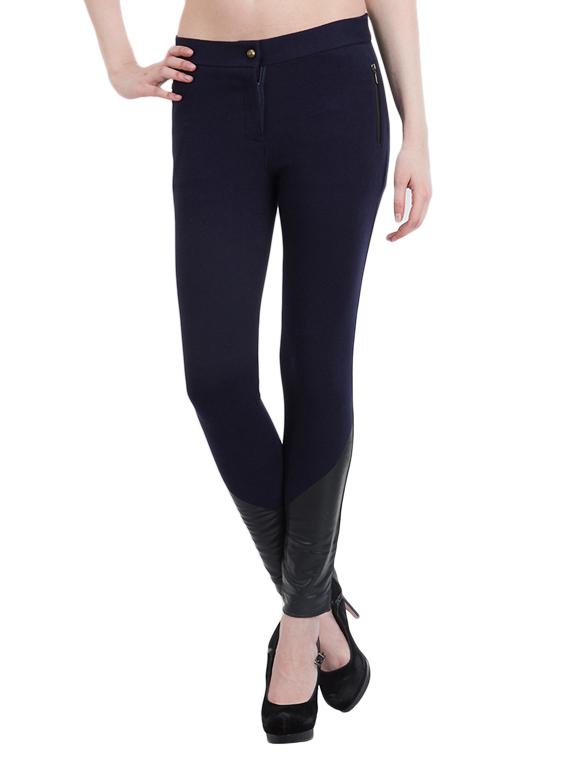 blue cotton trousers - 10460741 - Zoom Image - 1