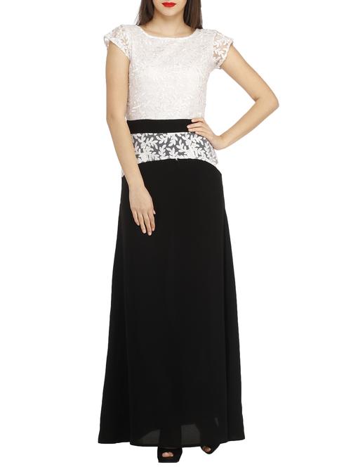 lace bodice maxi dress - 10460944 - Standard Image - 1