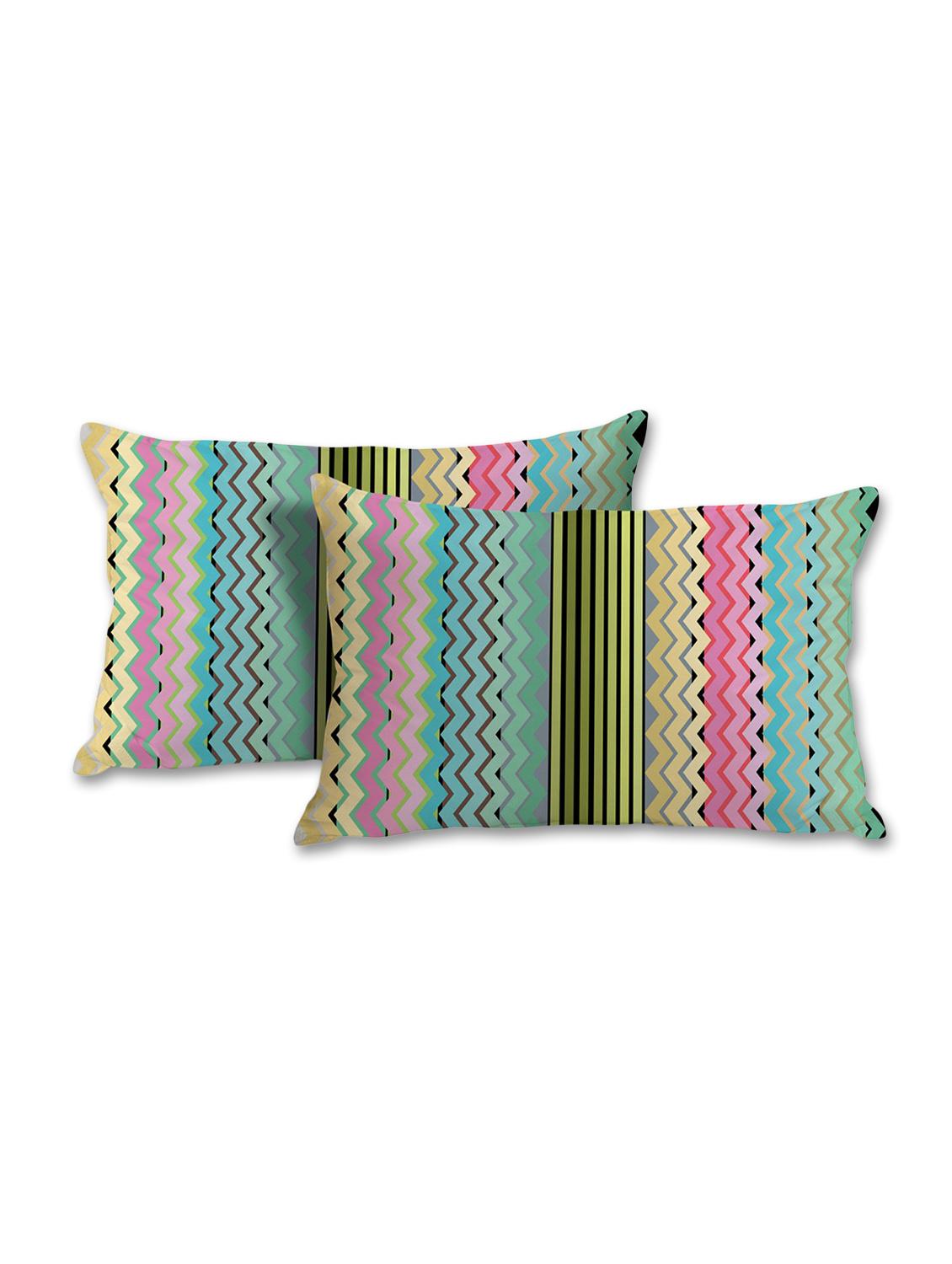 zigzag pattern multicolor pillow cover - 10461993 - Zoom Image - 1
