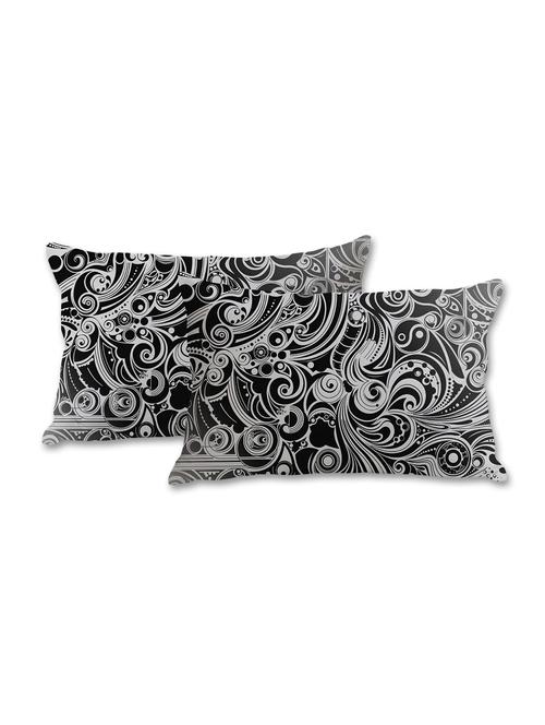floral pattern grey pillow cover - 10462040 - Standard Image - 1